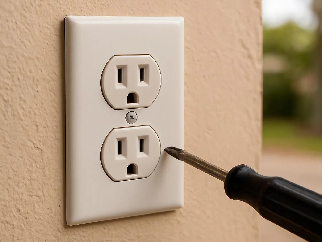 Electrician wiring a ceiling fan in a townhome