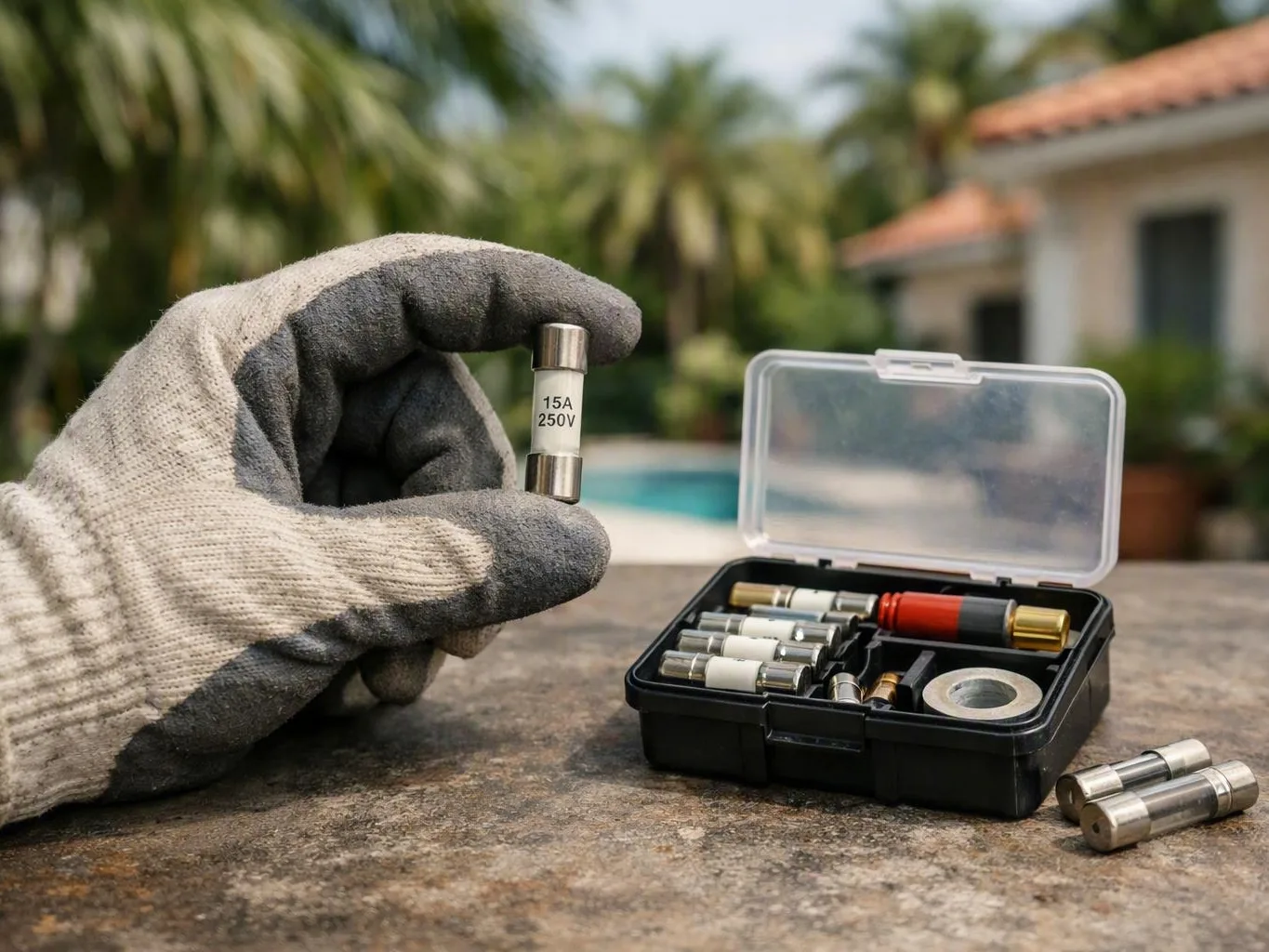 Electrician testing a breaker panel inside a home — When Does an Emergency Repair Need a Permit in Miami-Dade County?