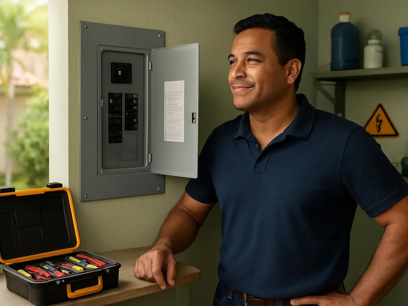 Emergency electrical inspection for unsafe wiring, panel faults, and damaged
