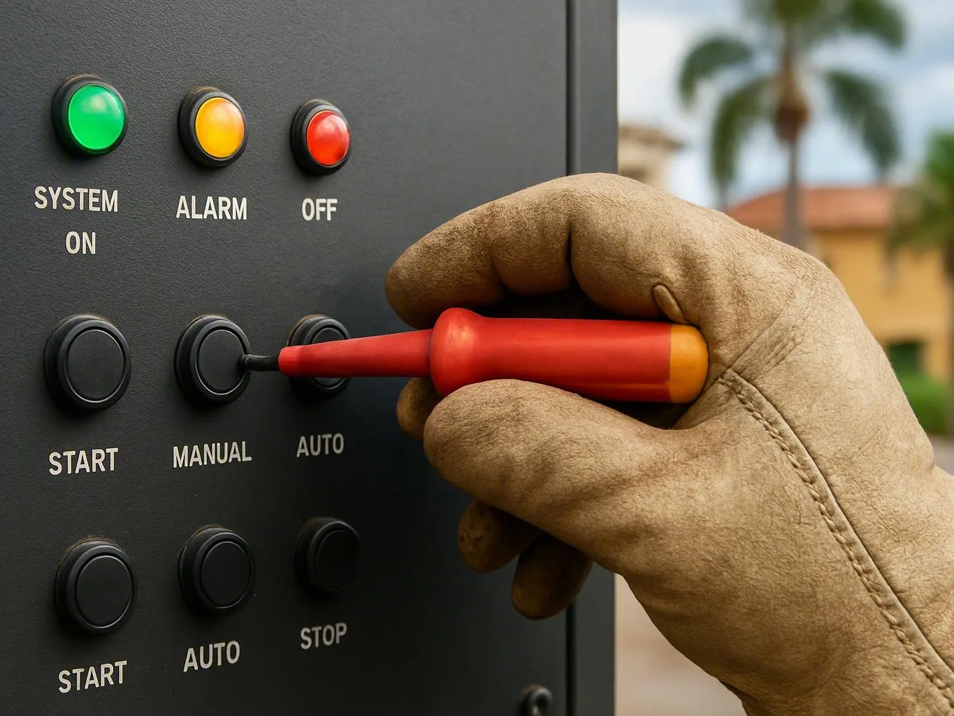 Electrician testing a breaker panel inside a condo — How Does an Emergency Panel Repair Differ from a Planned Service Upgr...